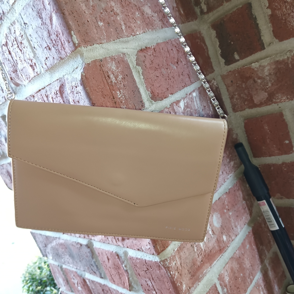 Pixie Mood Beige Clutch with Chain